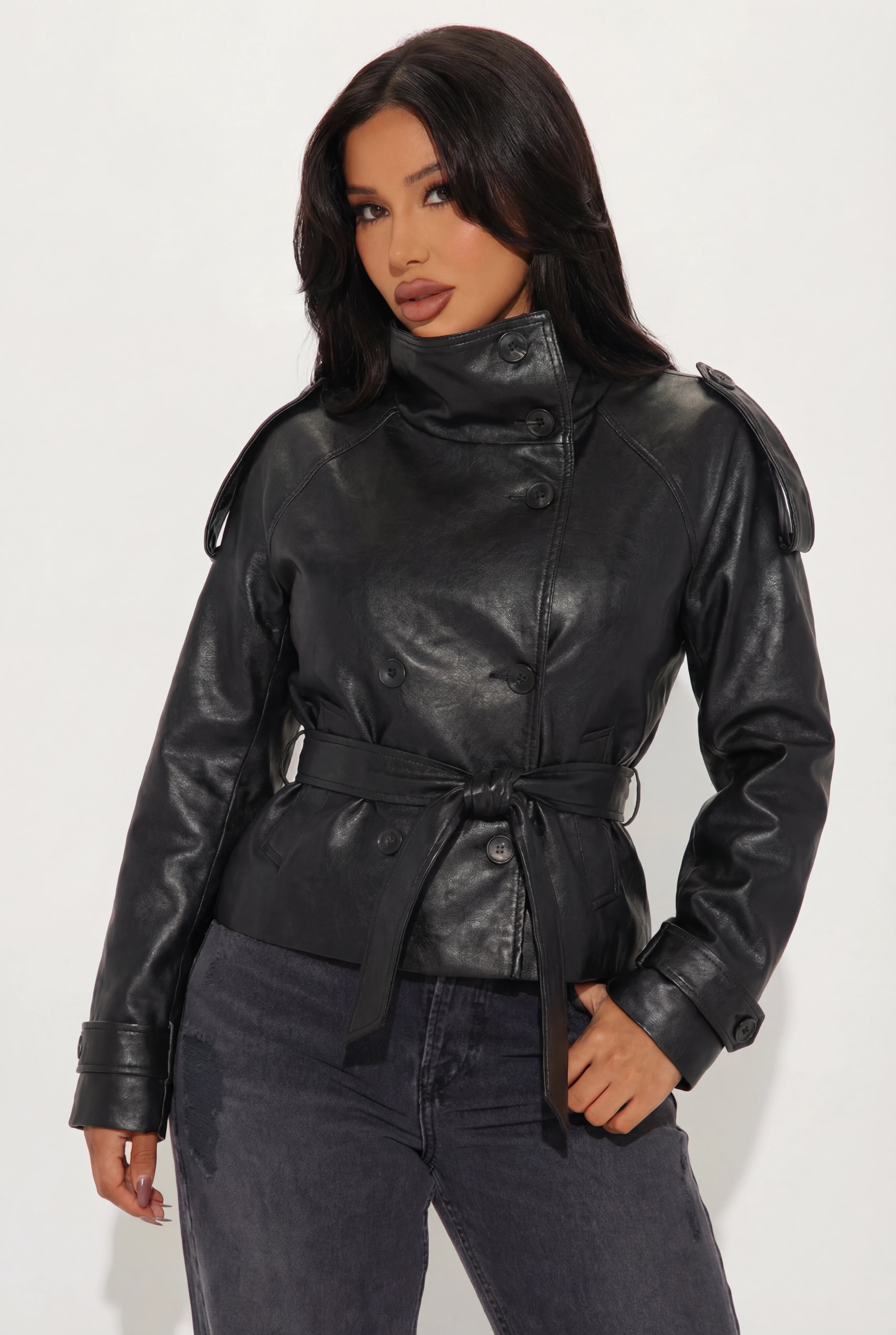 Novera | Trenchcoat Kunstleder